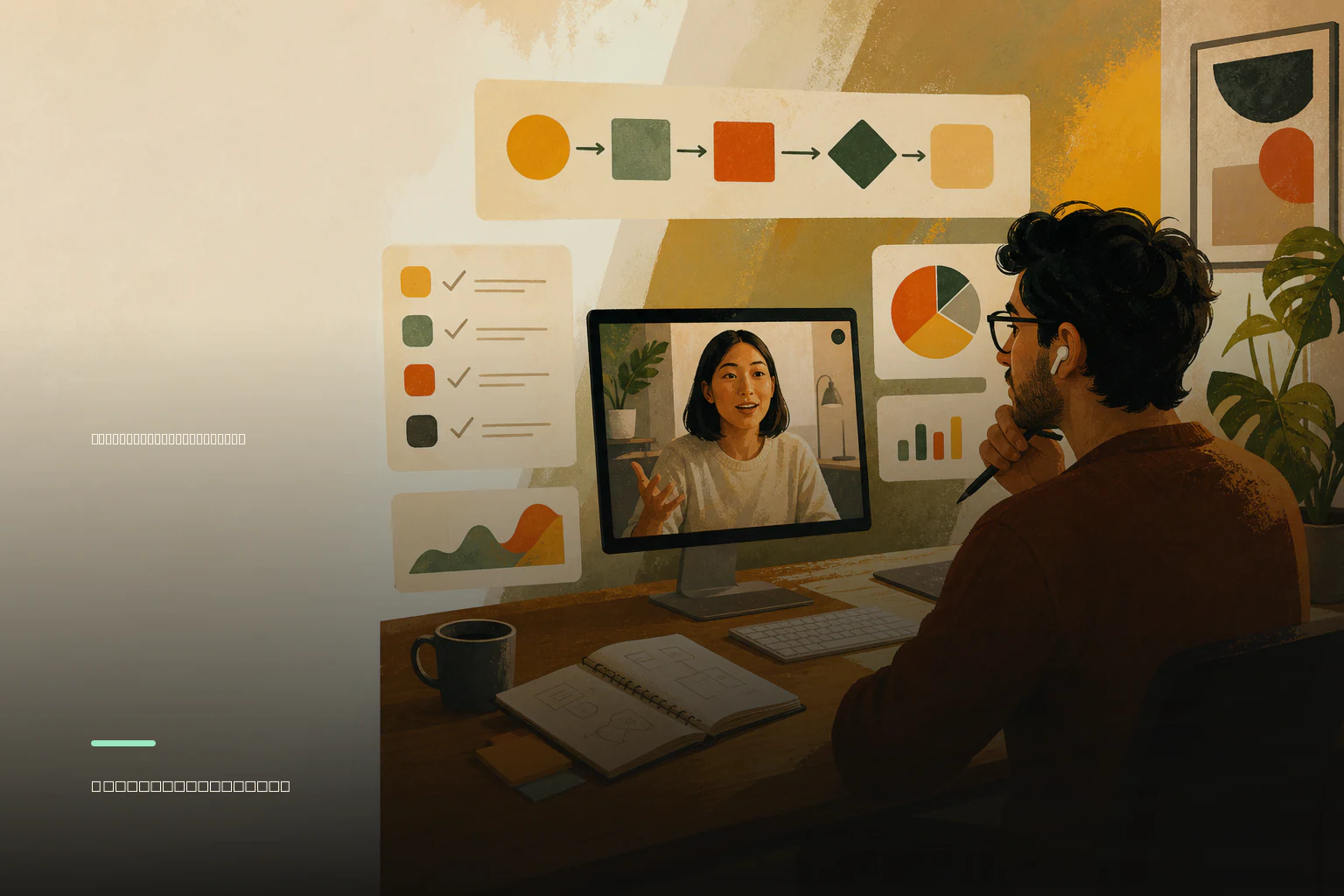 Founder gathering feedback from an early software adopter while reviewing a product workflow.