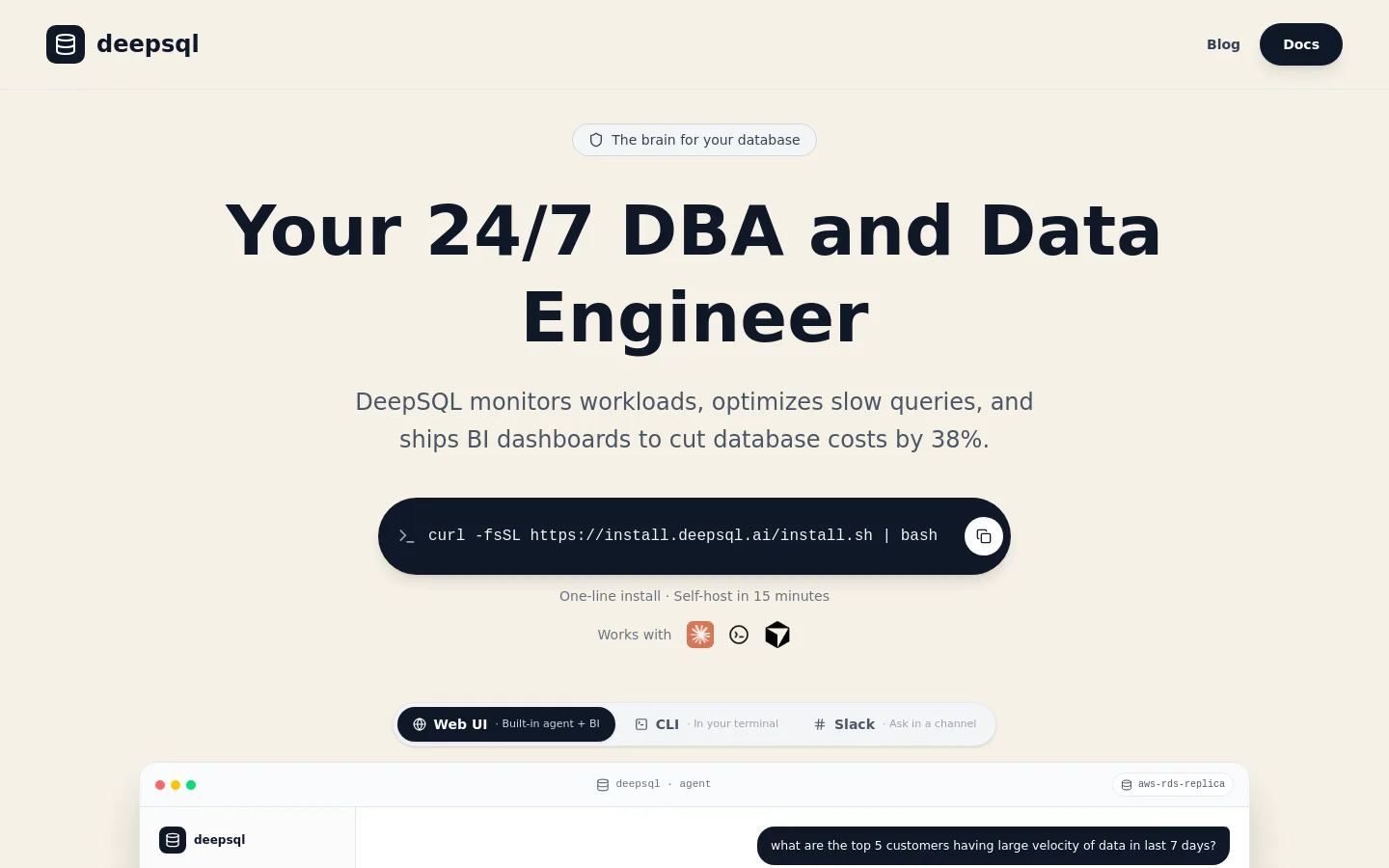 DeepSQL screenshot