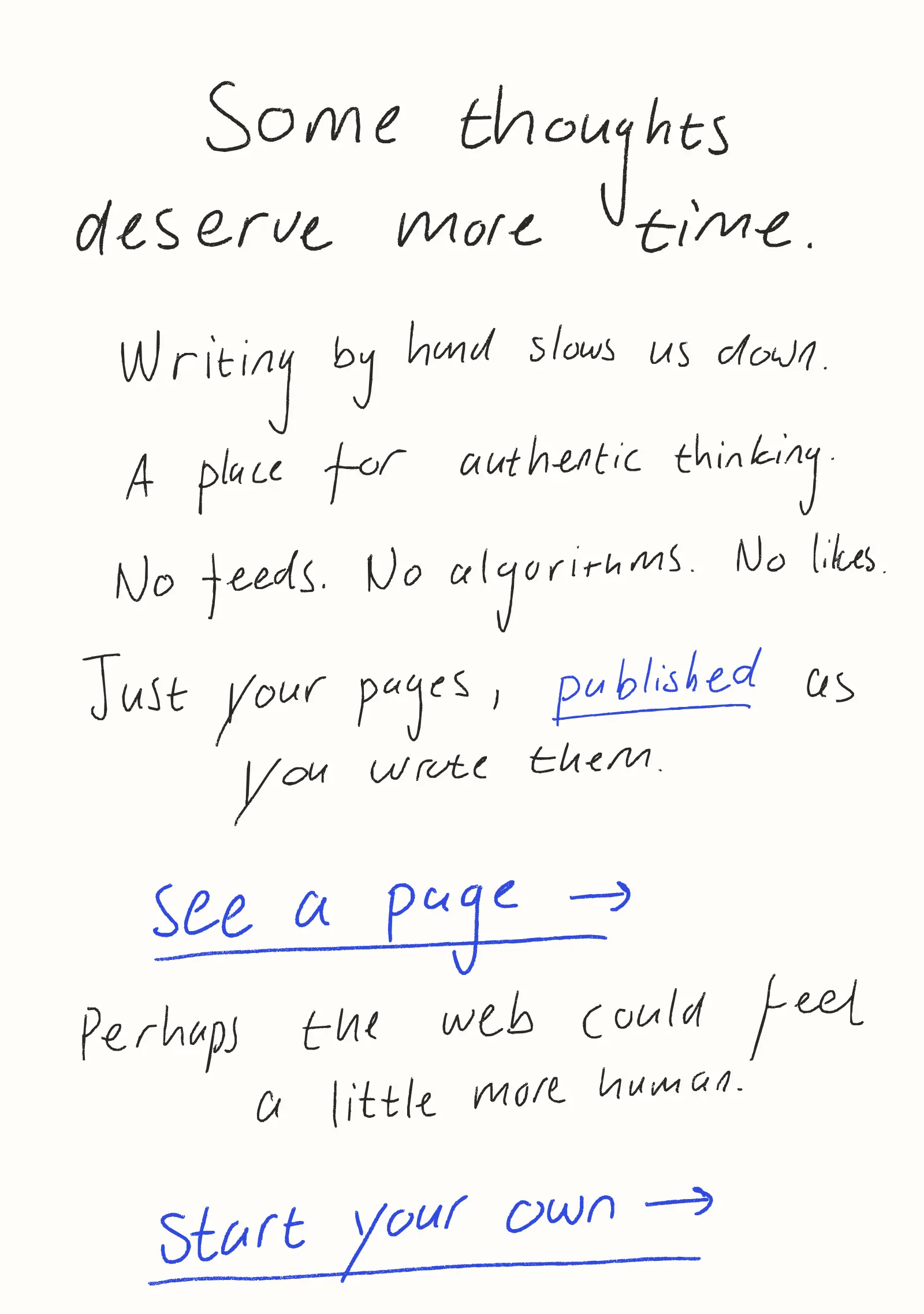 handwritten.blog screenshot