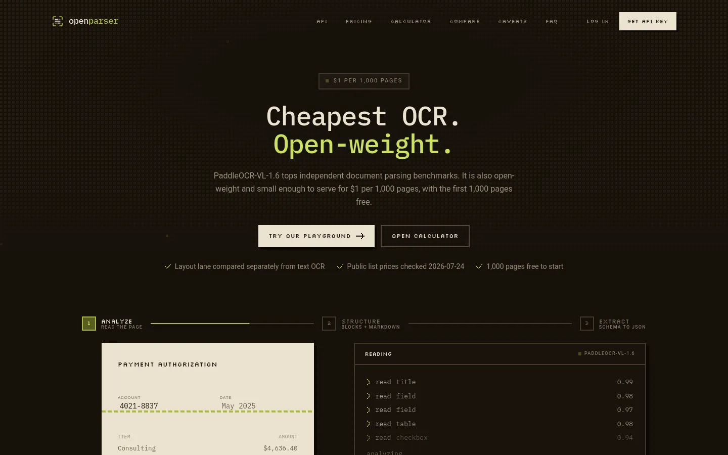 OpenParser screenshot