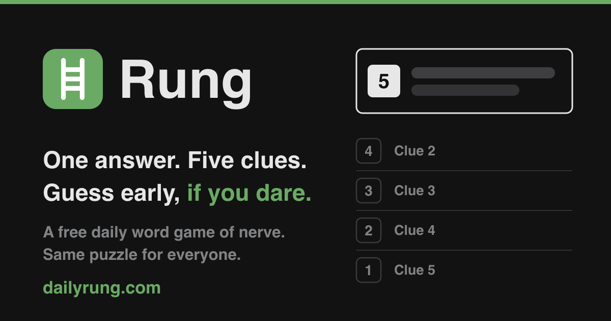 Rung: the daily game of nerve screenshot