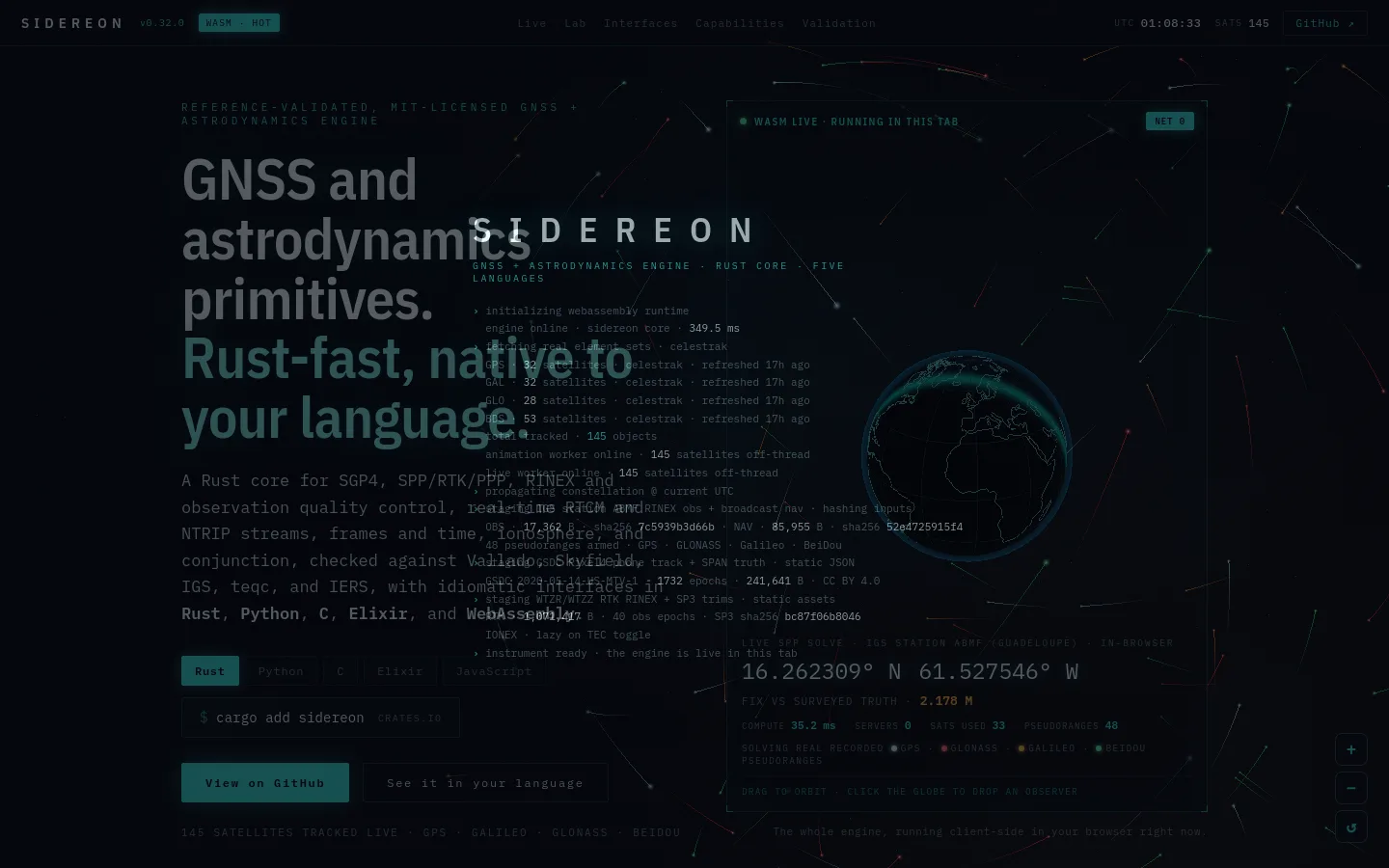 sidereon screenshot