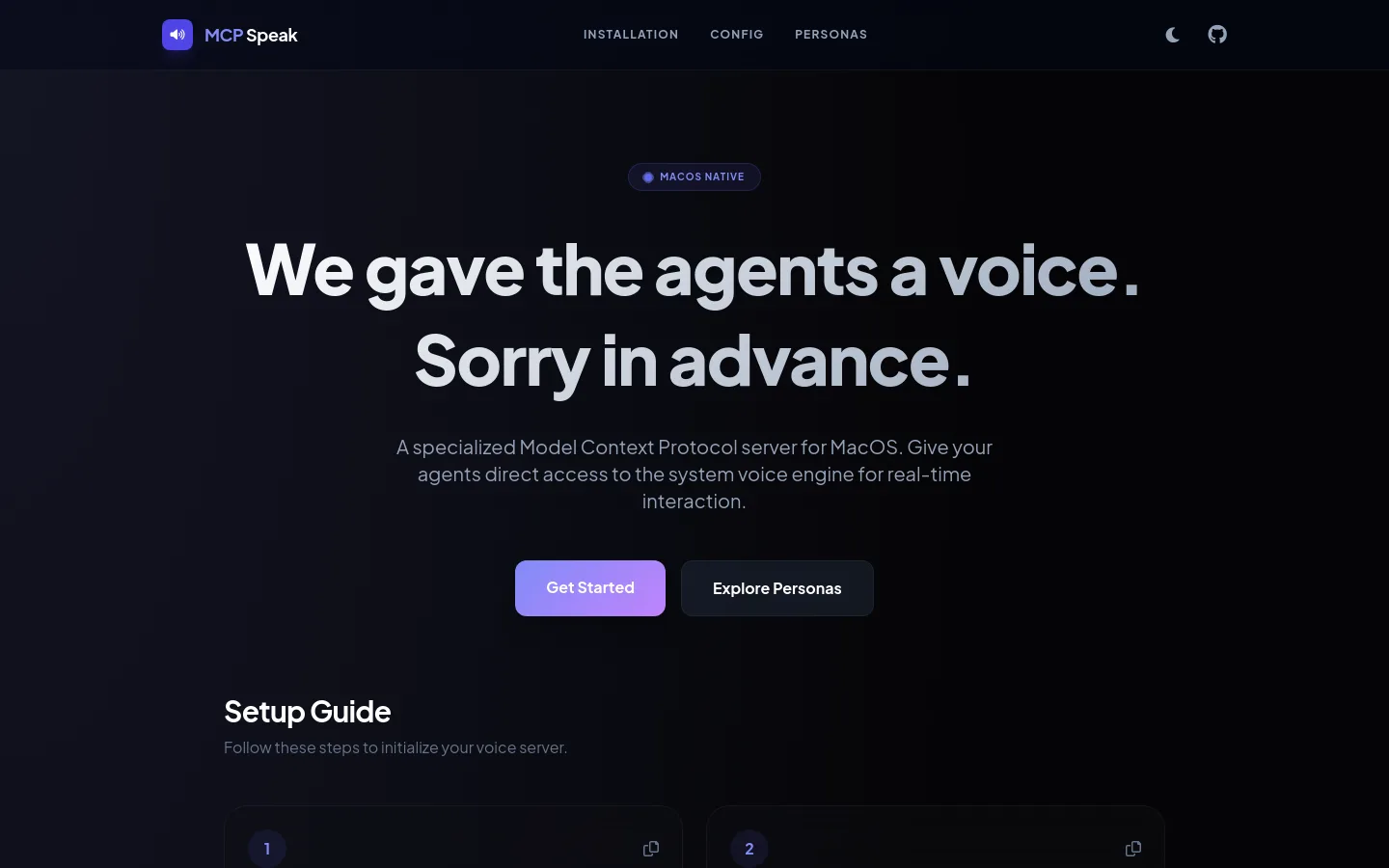 Speak MCP screenshot