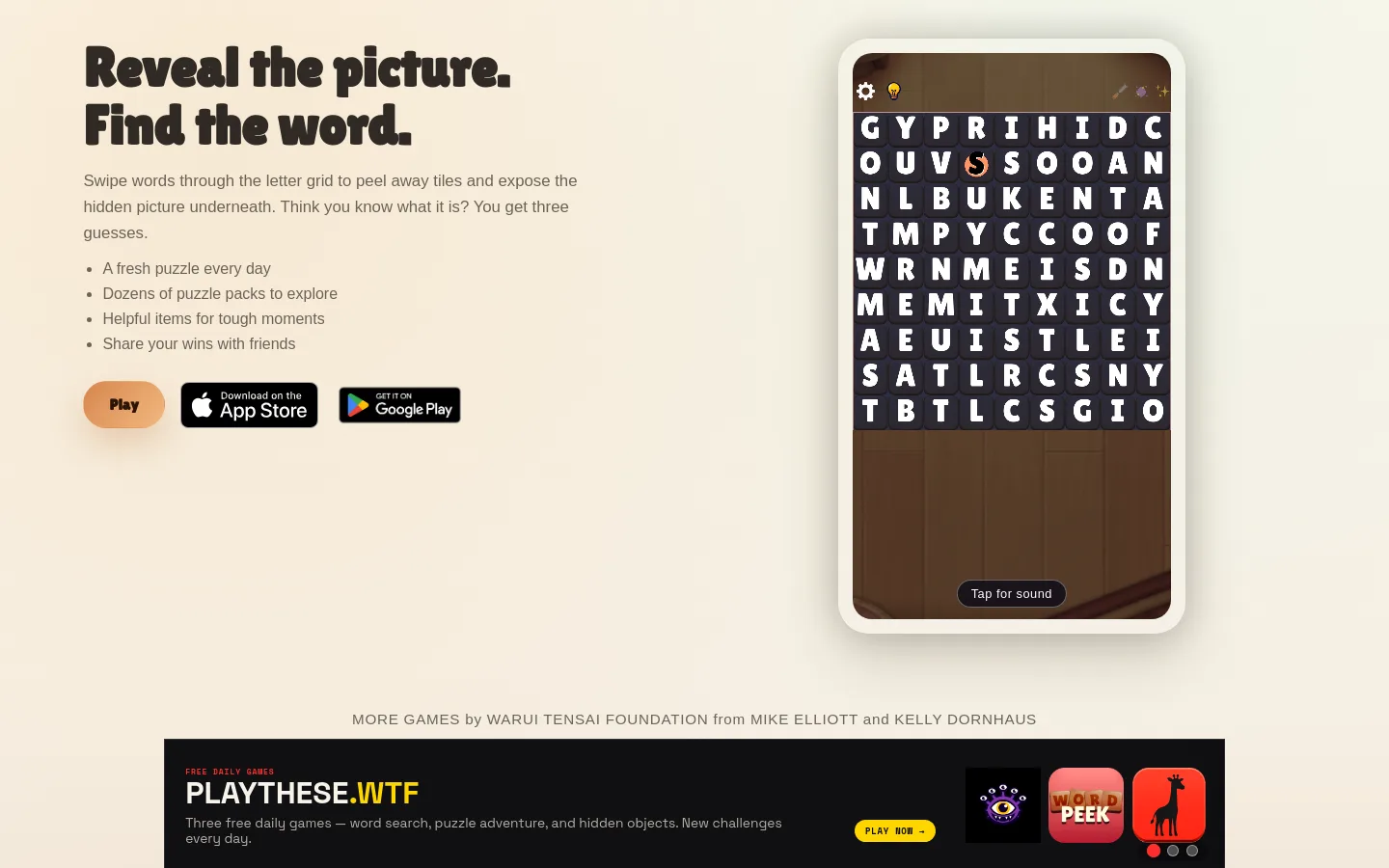 Wordpeek screenshot